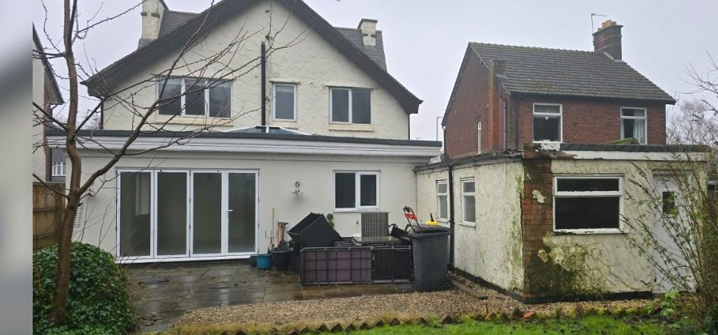 Rear of the house colour change: before